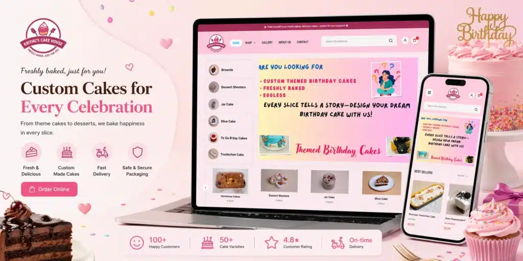 Kritthus Cake House Website