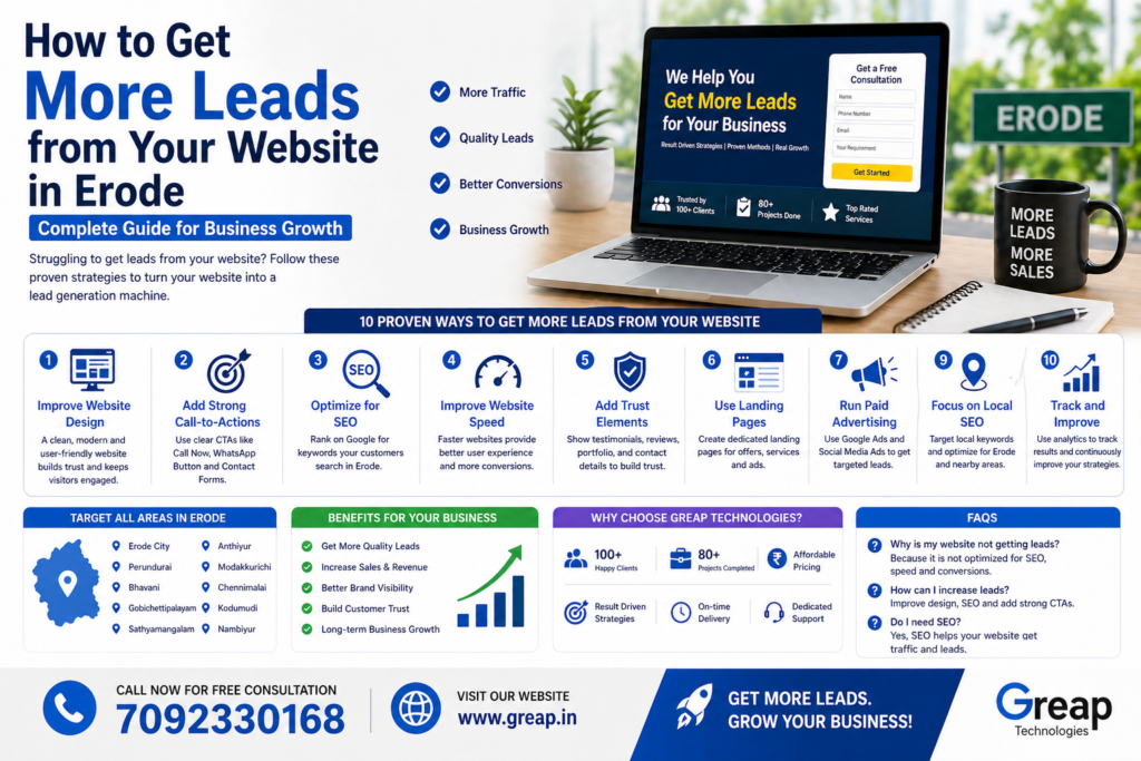 How to Get More Leads from Your Website in Erode (Complete Guide)