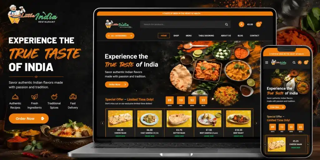 Little India Restaurant Website