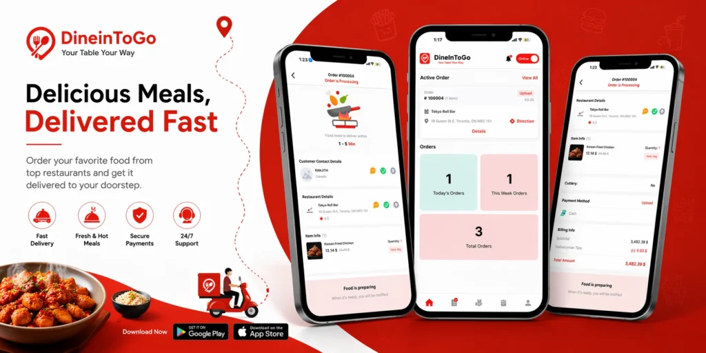 DineInToGo Delivery Partner Android App
