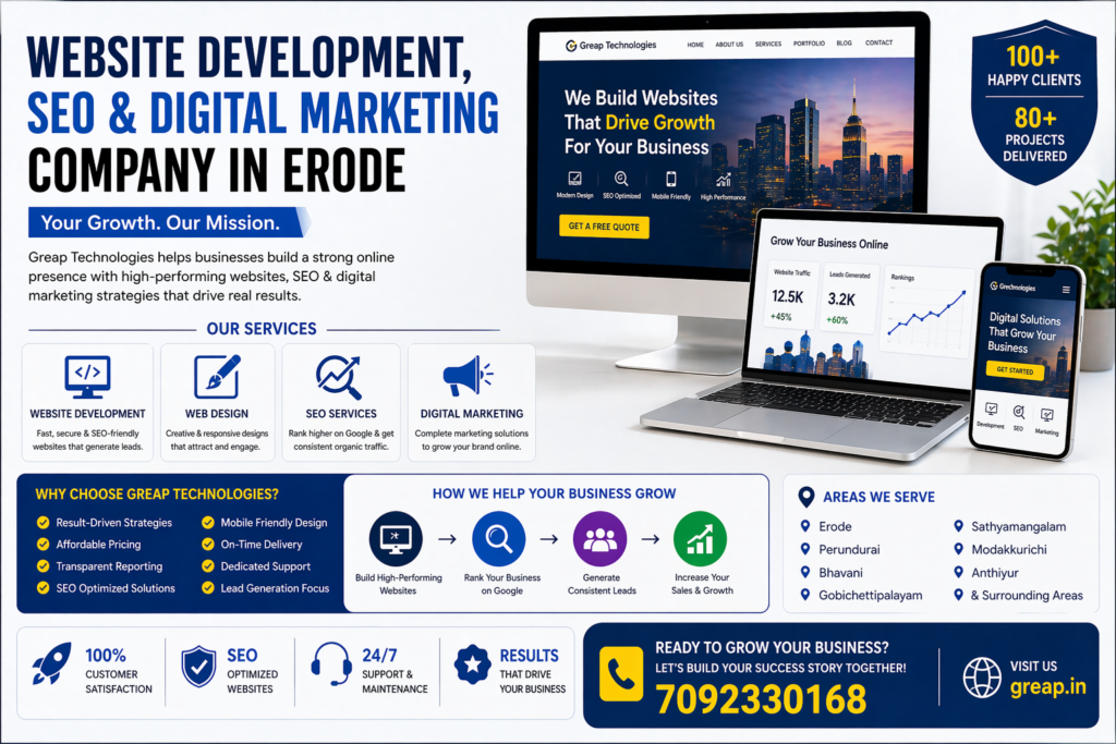 Website Development, SEO & Digital Marketing Company in Erode