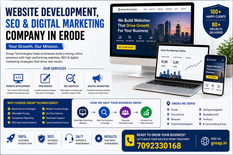 Website Development, SEO & Digital Marketing Company in Erode