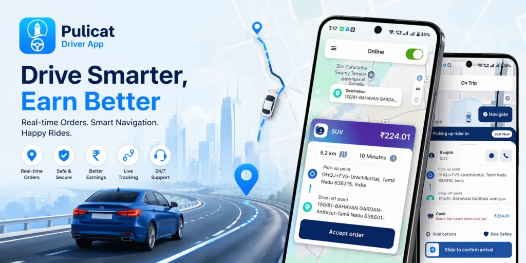 Pulicat Taxi Driver Android App