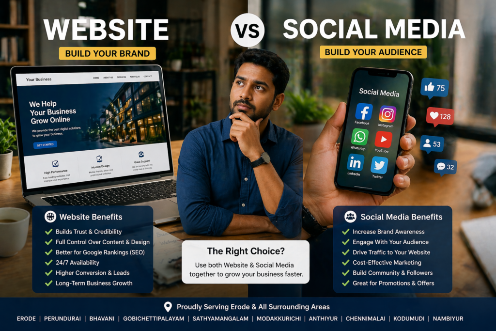Website vs Social Media: What Erode Businesses Need First?