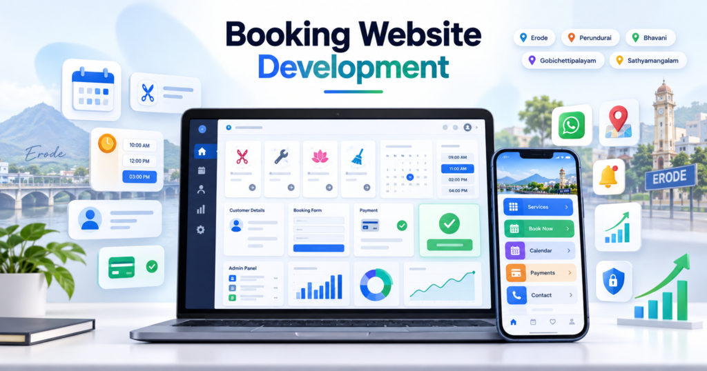 Service booking website development for Erode businesses