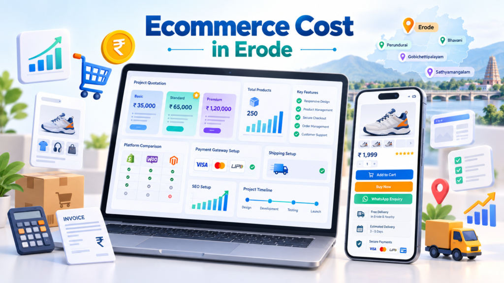 Ecommerce website development cost for Erode businesses