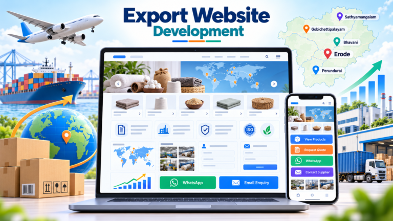 B2B product catalogue website design for Erode exporters