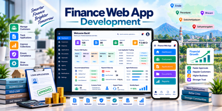 Custom finance business software development for Erode businesses