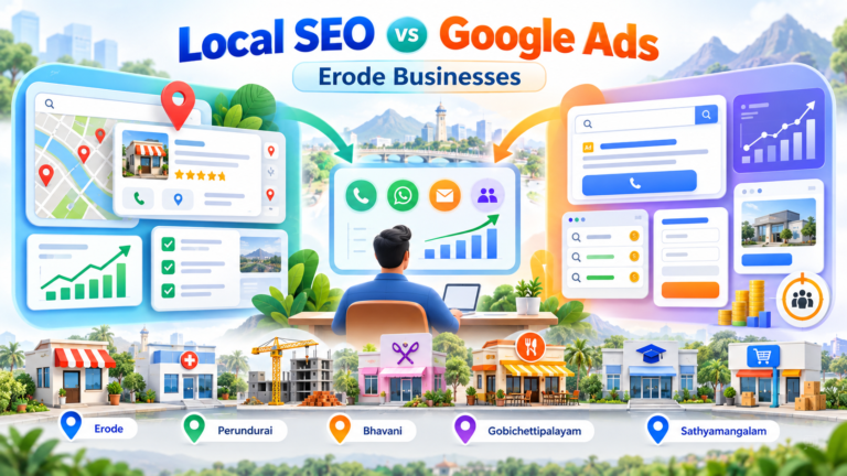 Google Ads and Local SEO strategy for Erode business lead generation