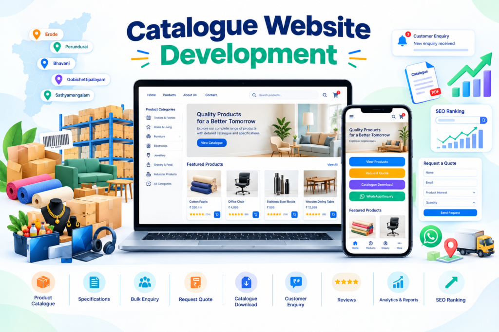 B2B product enquiry website design for Erode businesses