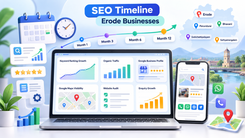 Local SEO results timeline for businesses in Erode