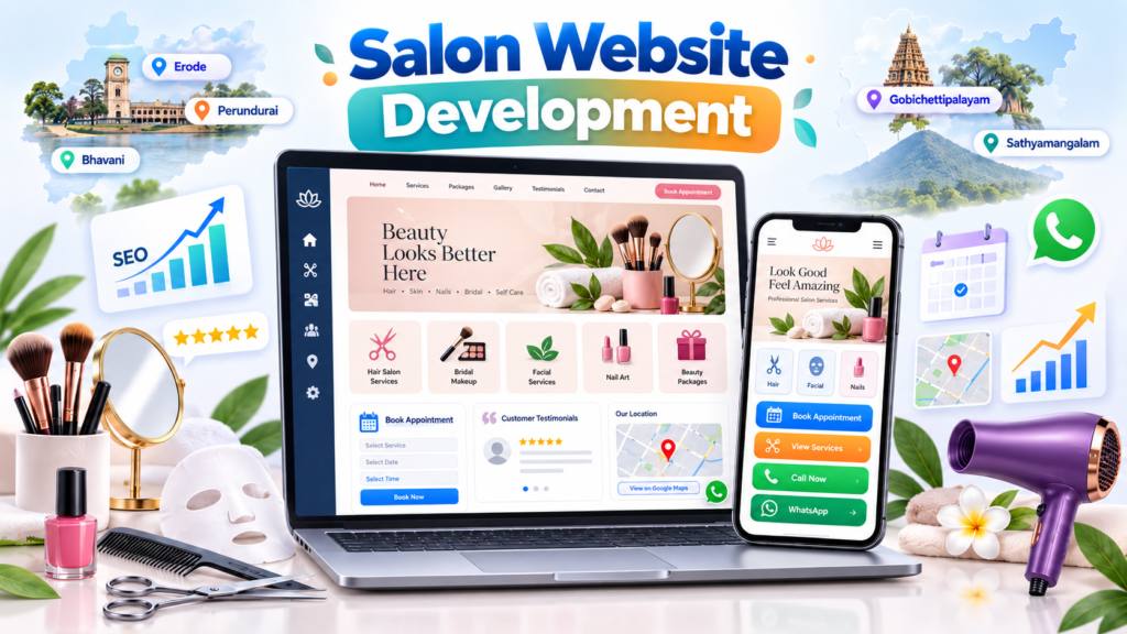 Beauty parlour website design for Erode businesses