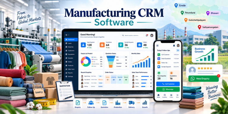 Manufacturing enquiry and quotation management software for Erode businesses