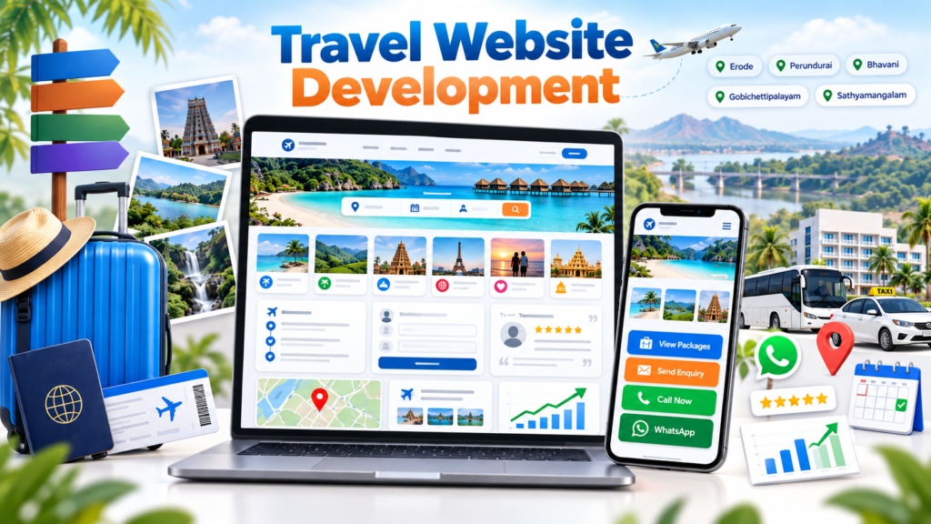 Tour package website design for Erode travel businesses