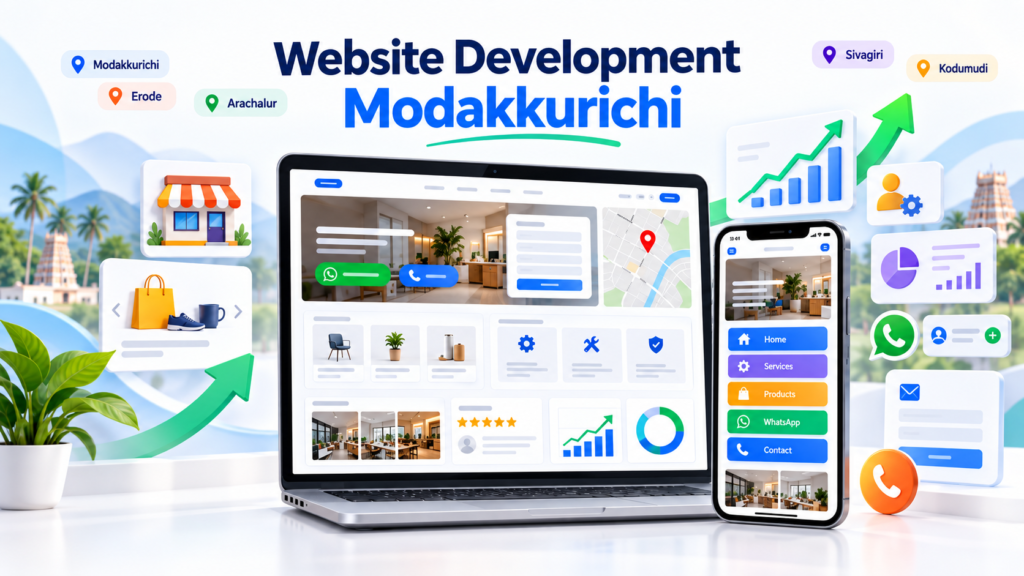 Business website design and SEO support in Modakkurichi