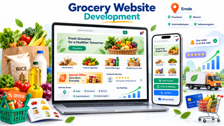 Grocery store website development in Erode