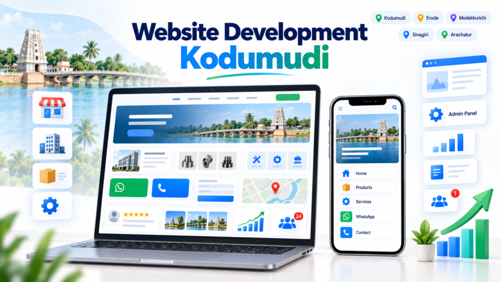 Local company website design and SEO support in Kodumudi