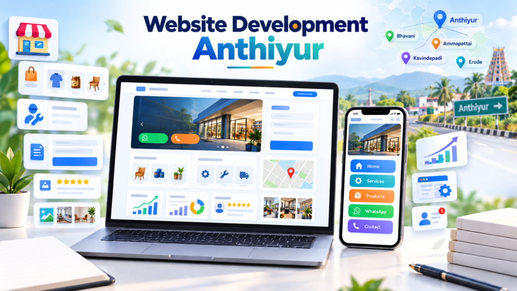 Small business website design and SEO support in Anthiyur