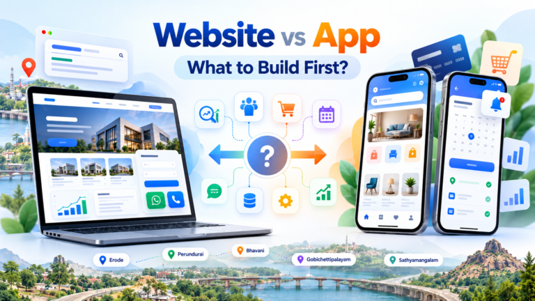 Website or mobile app what should Erode businesses build first