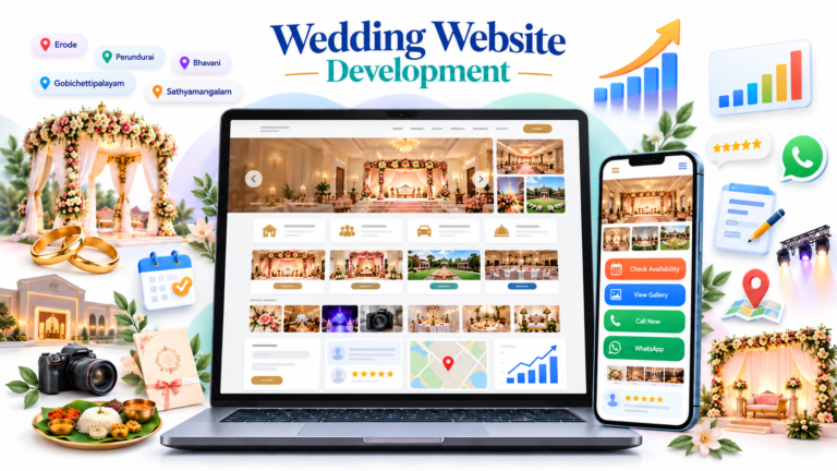 Event business website design for Erode businesses