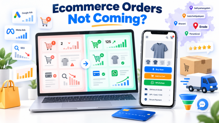 Ecommerce website not getting orders in Erode