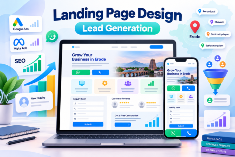 Lead generation landing page design in Erode