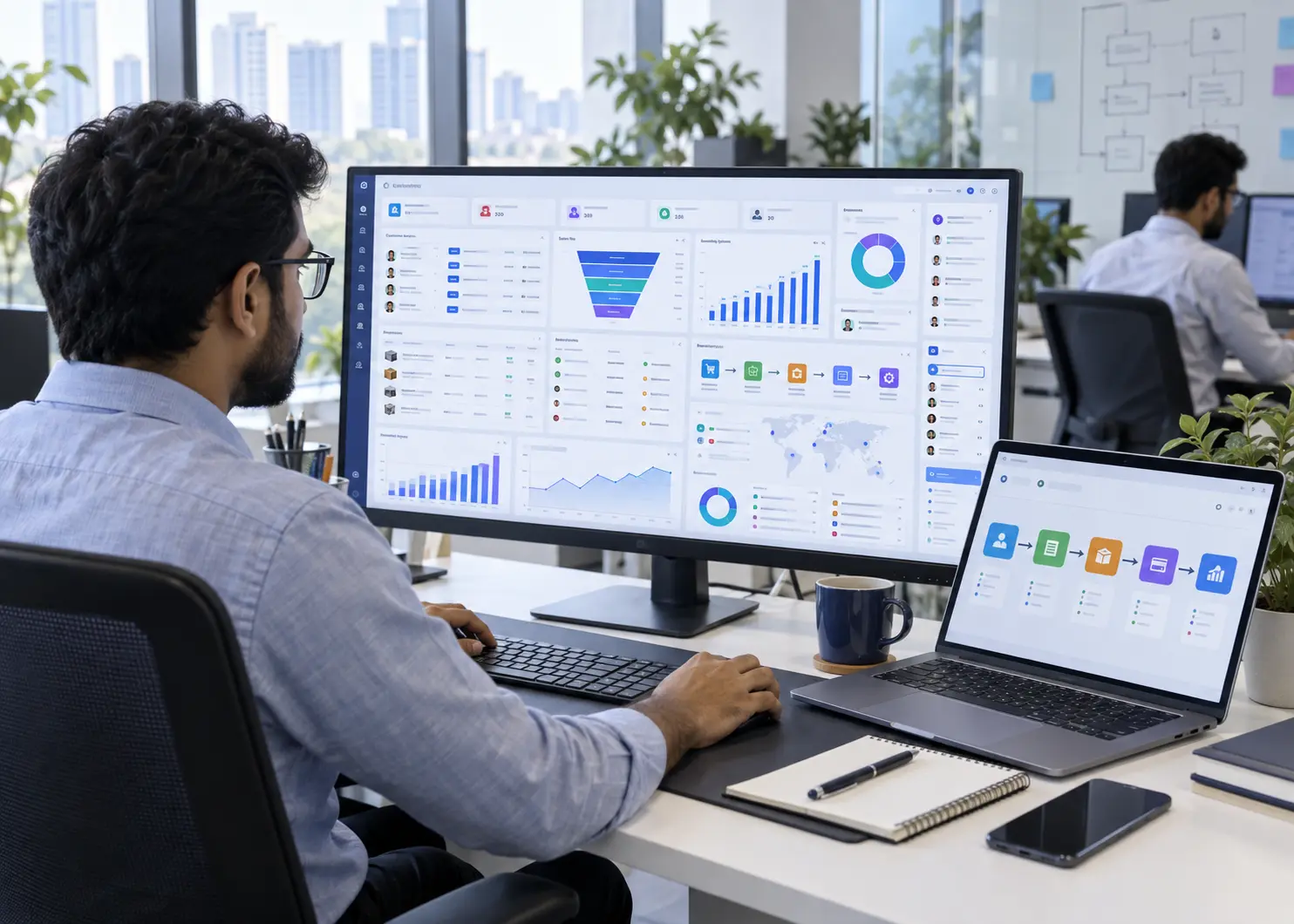 CRM ERP system data management and business operations